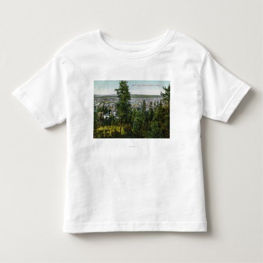 森を通した都市の空中写真 トドラーTシャツ (正面)