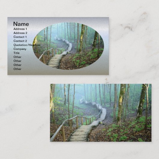 森を通る巻く木階段 名刺 (正面/裏面)