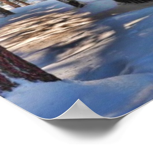 森を通る日光 ポスター (角)