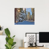 森を通る日光 ポスター (ホームオフィス)