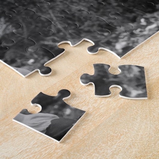 森を駆け抜ける白黒の騎士 ジグソーパズル (側面)