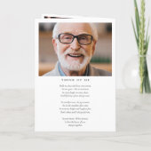 森アウトドア写真葬儀追悼会 プログラム (裏面)