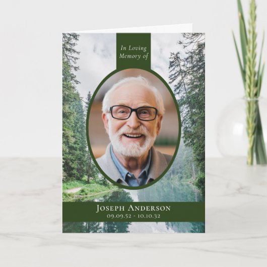 森アウトドア写真葬儀追悼会 プログラム (正面)