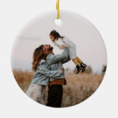 森エレガントの家族の写真クリスマス セラミックオーナメント (裏面)