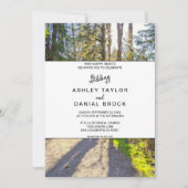 森エレガントの木の熱帯屋外結婚写真 招待状 (正面)