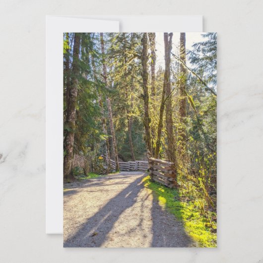 森エレガントの木の熱帯屋外結婚写真 招待状 (裏面)