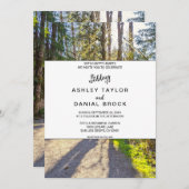 森エレガントの木の熱帯屋外結婚写真 招待状 (正面/裏面)