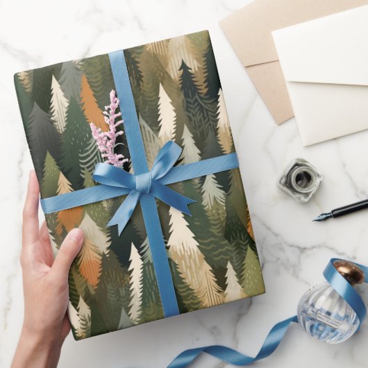 森エレガントの松の模様 ラッピングペーパー (ギフト)