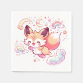 森エレガントキツネベビーシャワー スタンダードカクテルナプキン (正面)