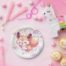 森エレガントキツネベビーシャワー ペーパープレート