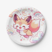 森エレガントキツネベビーシャワー ペーパープレート (正面)