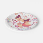 森エレガントキツネベビーシャワー ペーパープレート (アングル)