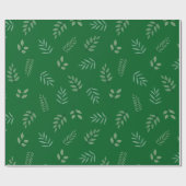 森エレガントグリーンの緑葉包み紙 ラッピングペーパー (フラット)