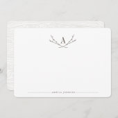 森エレガントモノグラム文房具フラットカード ノートカード (正面/裏面)