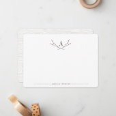 森エレガントモノグラム文房具フラットカード ノートカード (正面/裏面インサイチュ)