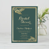 森エレガント緑黄金の葉ブライダルシャワー 招待状 (スタンド正面)
