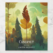 森エレガント自然カスタムワインラベル ワインラベル (シングルラベル)