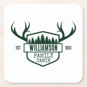 森カスタムの小屋 スクエアペーパーコースター (正面)