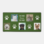 森カスタムの緑の猫と犬の写真 デスクマット (正面)