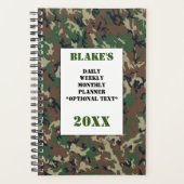 森カモフラージュのデイリー写真 プランナー手帳 (正面)