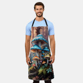 森カラフルのキノコ芸術 エプロン (着用した状態)