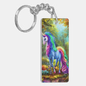 森カラフルの一角馬–46567 キーホルダー (正面左)