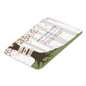 森カラフルの結婚式の日付磁石を保存 マグネット (左側)