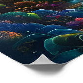 森カラフルの花 ポスター (角)