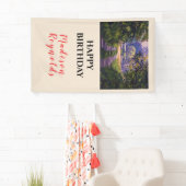 森カラフルライトブルーパープルイエローグリーン 横断幕 (インサイチュ)