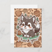 森カラフル狼 サンキューカード (正面/裏面)