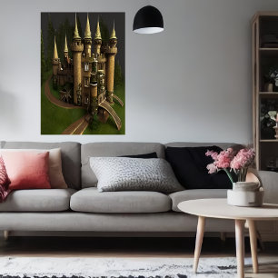 森クールの城 AIアートポスター ポスター