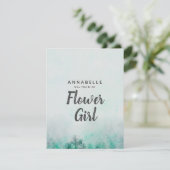 森グラデーションの水彩私の花娘 招待状 (スタンド正面)