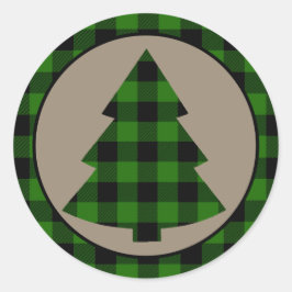 森グリーンバッファロープライド縁どクリスマス ラウンドシール