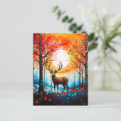 森コンテンポラリー野生の鹿 シーズンポストカード (スタンド正面)