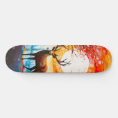 森コンテンポラリー野生の鹿 スケートボード (横)