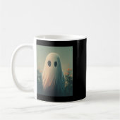 森ゴシック様式のハロウィーン幽霊 コーヒーマグカップ (左)