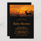 森サンセットディアベビーシャワー 招待状 (正面/裏面)