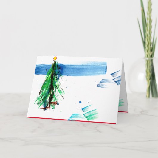 森シンプルのクリスマスツリー カード (正面)
