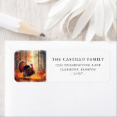 森パーソナライズされたの中の感謝祭の七面鳥 ラベル (インサイチュ)