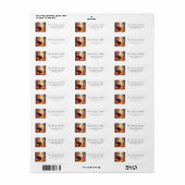 森パーソナライズされたの中の感謝祭の七面鳥 ラベル (フルシート)