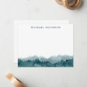 森パーソナライズされた林 ノートカード (正面/裏面インサイチュ)