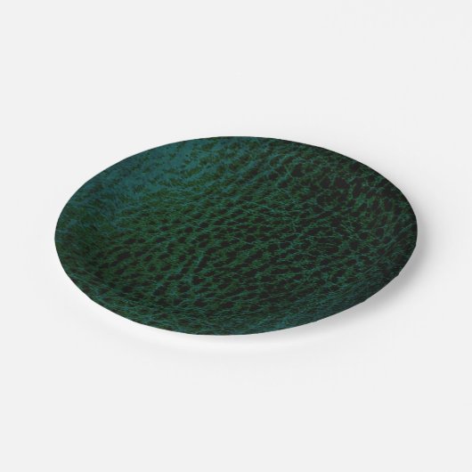 森フェイクの緑のプレート- ペーパープレート (アングル)