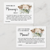 森ママのベリーゲームのバイリンガルカードはどれくらい大きい プレイスカード (正面/裏面)