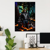 森モダンの戦士 | AIアートポスター ポスター (ホームオフィス)