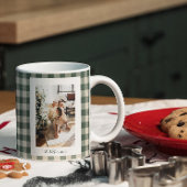 森モダングリーンプライド写真素朴クリスマス ジャンボコーヒーマグカップ