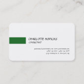 森モダン緑白ミニマリスト平野 名刺 (正面)