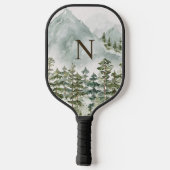 森モノグラムのと山の自然水色 ピックルボールラケット (裏面)