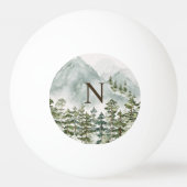 森モノグラムのと山の自然水色 卓球ボール (正面)