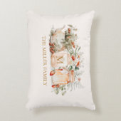 森モノグラムのフローラ植物姓 アクセントクッション (正面(垂直))