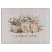 森モノグラムのフローラ植物姓 カッティングボード (正面)